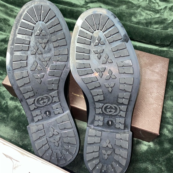 Gucci Men's Size 9 Rubber Rain Loafers in Black NWT - Picture 2 of 6